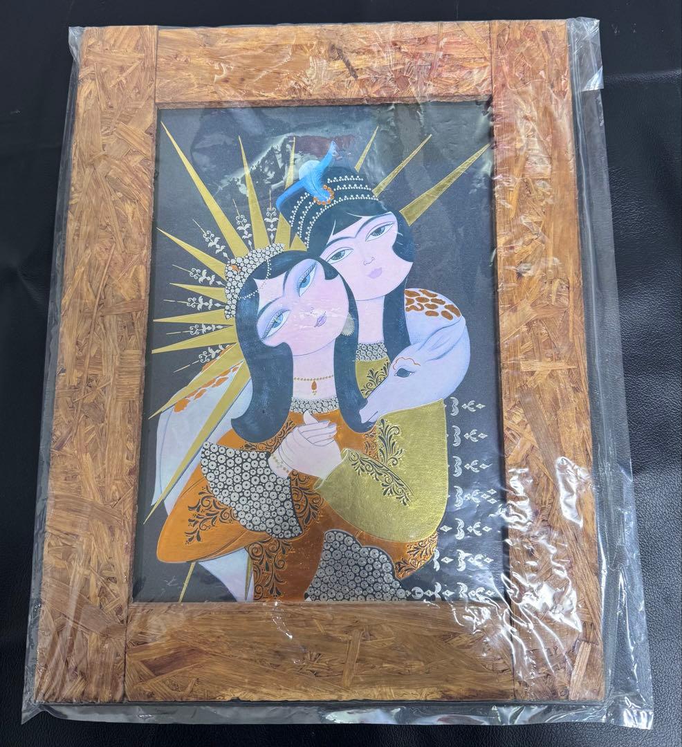 額入り絵画 アートパネル 女性 インテリア 壁掛け