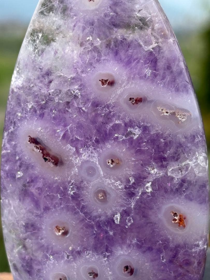 ✴️絶品❤️極美品　ピンクアメジスト　桜瑪瑙　水滴形　置物　天然石