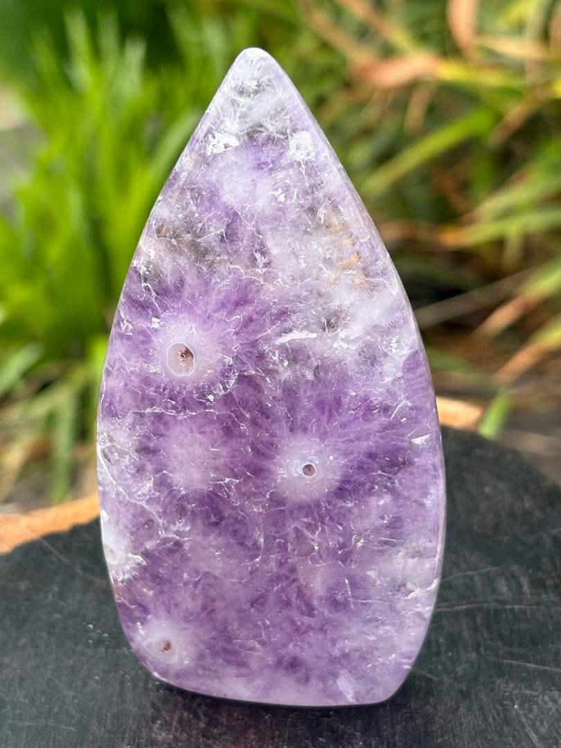 ✴️絶品❤️極美品　ピンクアメジスト　桜瑪瑙　水滴形　置物　天然石