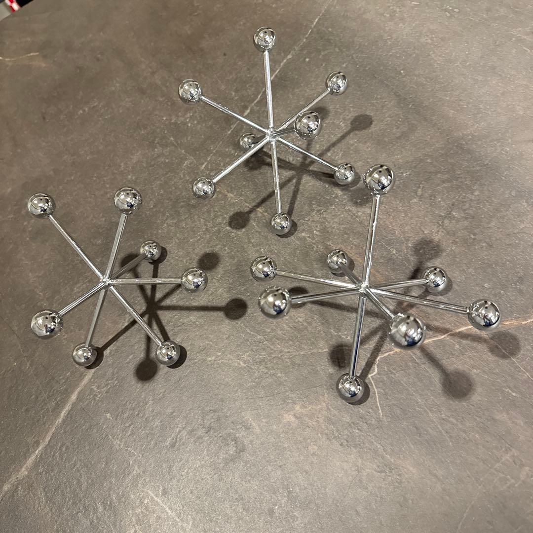 ミッドセンチュリー！シルバーのデコレーションオブジェ！美品