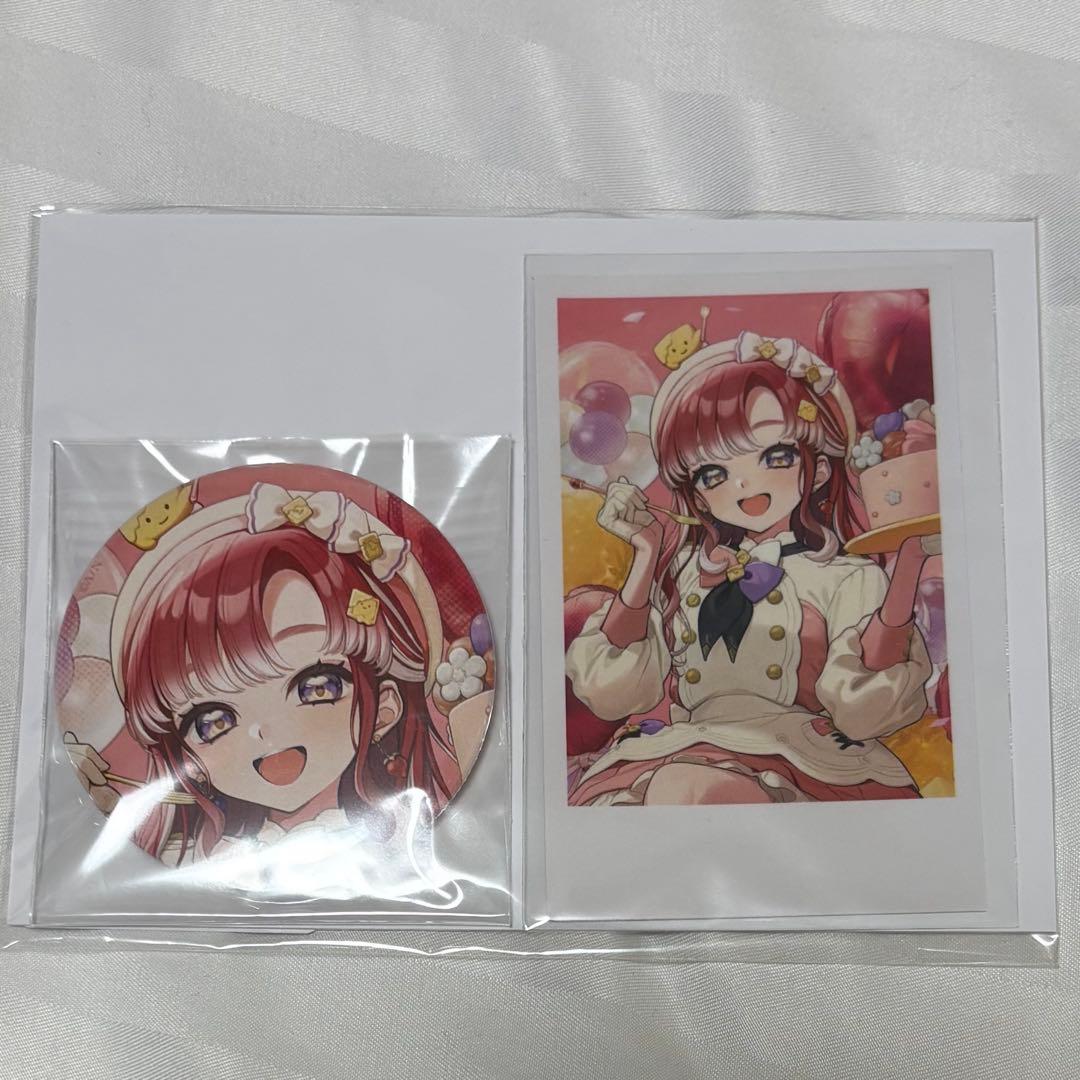 にじさんじ 早乙女ベリー 誕生日 缶バッジ チェキ風カードセット