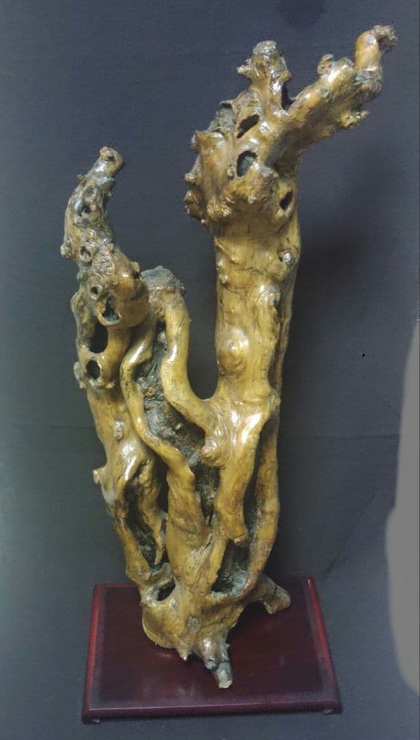 天然木　オブジェ　流木アート　大型　飾り台　置物　花台　店舗　高さ約79cm