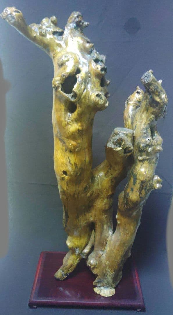 天然木　オブジェ　流木アート　大型　飾り台　置物　花台　店舗　高さ約79cm