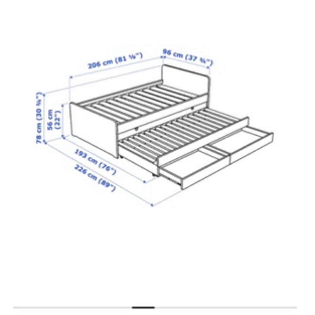 IKEA SLAKT スレクトシングルベッド2段ベッド収納付き横浜市神奈川区