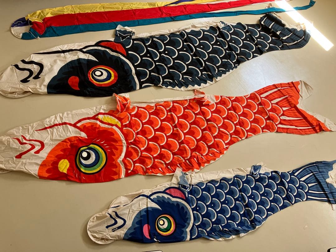 職人手作りブロード鯉のぼり5m他の4点セット