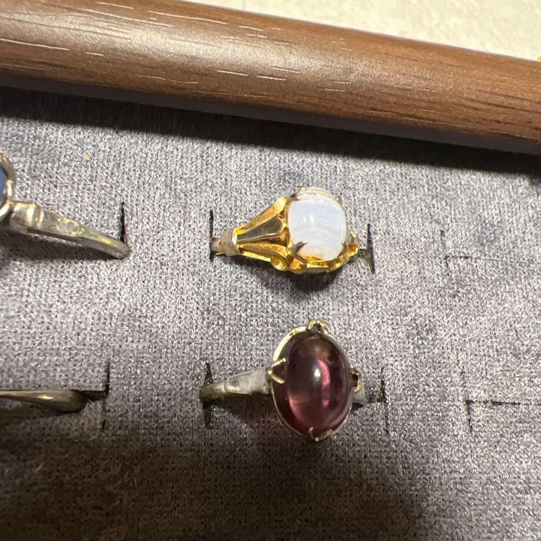 S05 大量の指輪 天然石 サンゴ 瑪瑙 真珠 silver silver G製