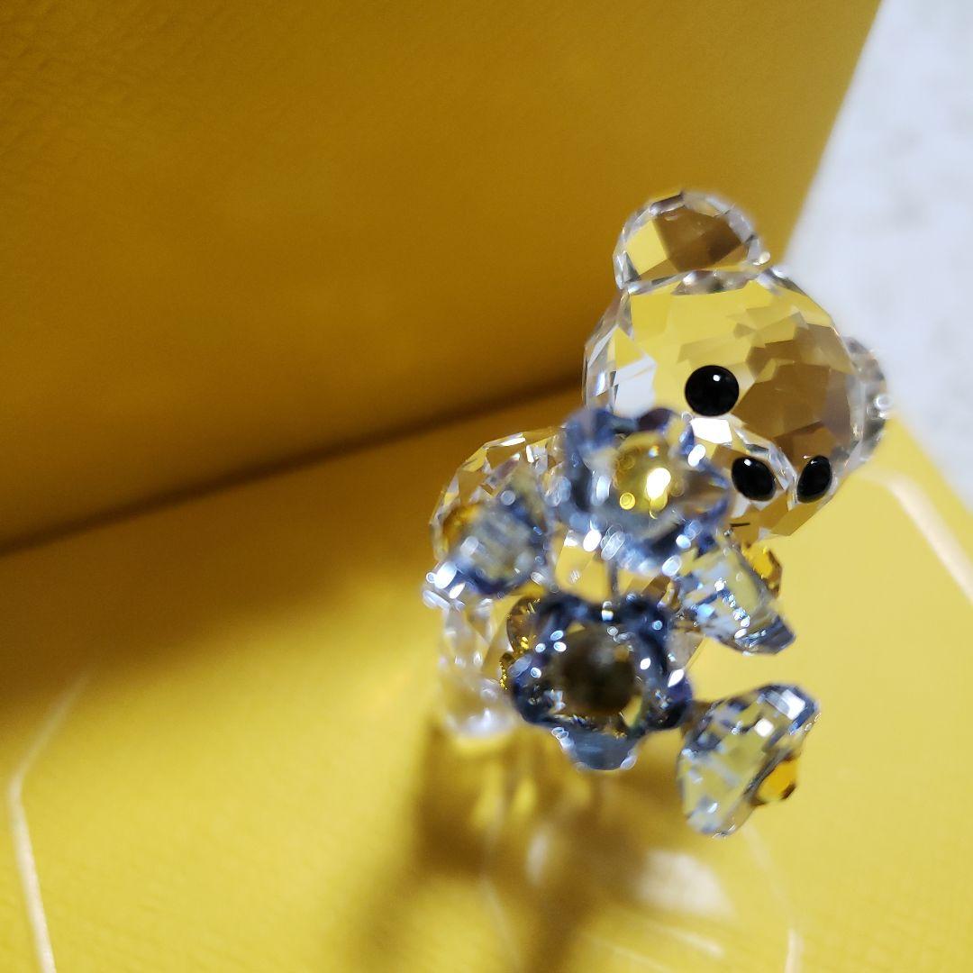 Swarovski スワロフスキー くま置物 忘れな草　テディベア　クリスベア