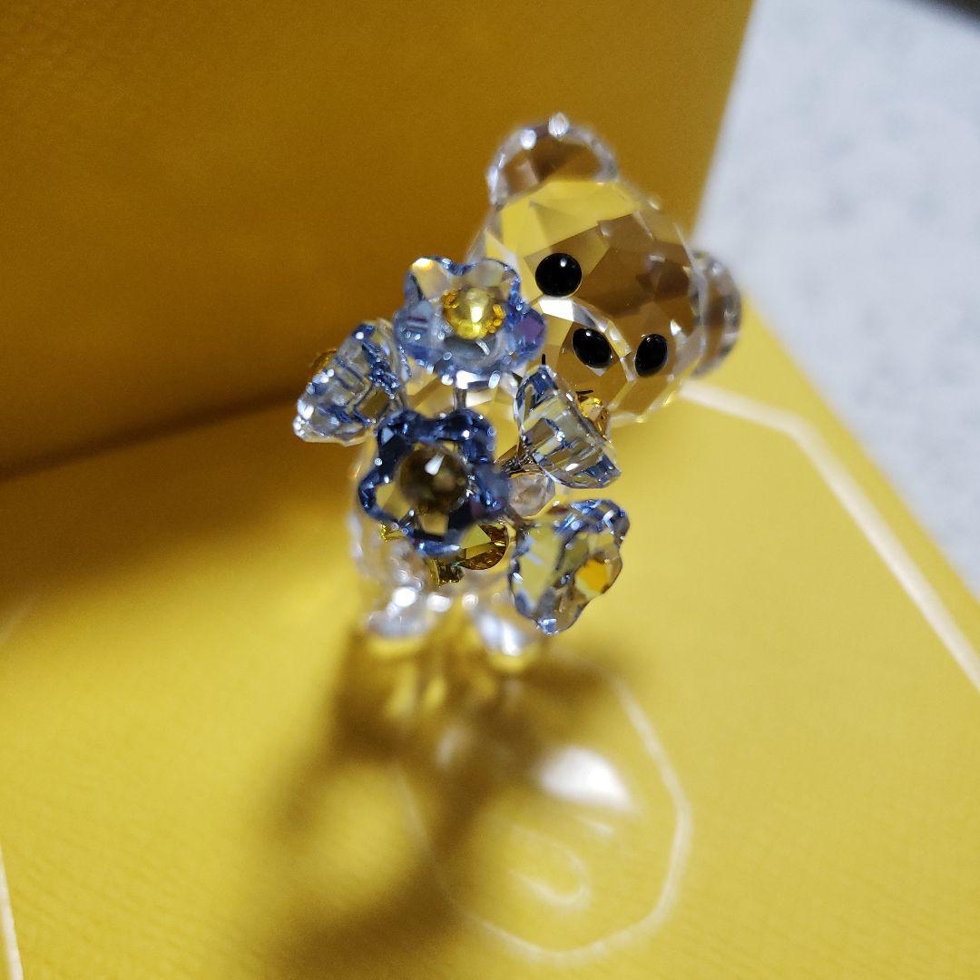 Swarovski スワロフスキー くま置物 忘れな草　テディベア　クリスベア