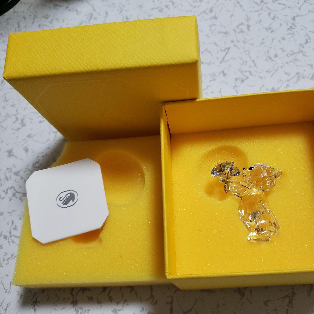 Swarovski スワロフスキー くま置物 忘れな草　テディベア　クリスベア