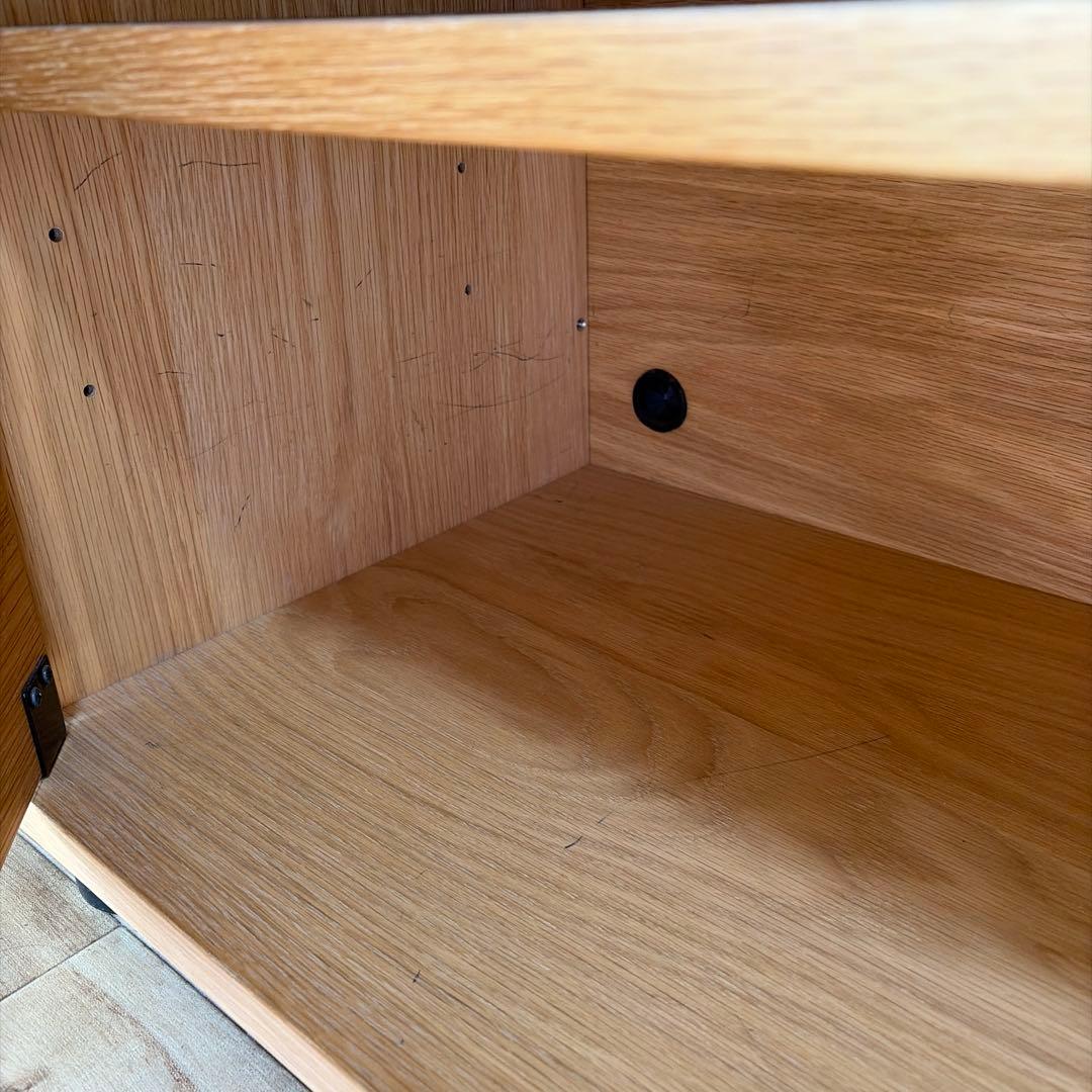 無印良品 スタッキングキャビネット テレビ台　木製扉 オーク材