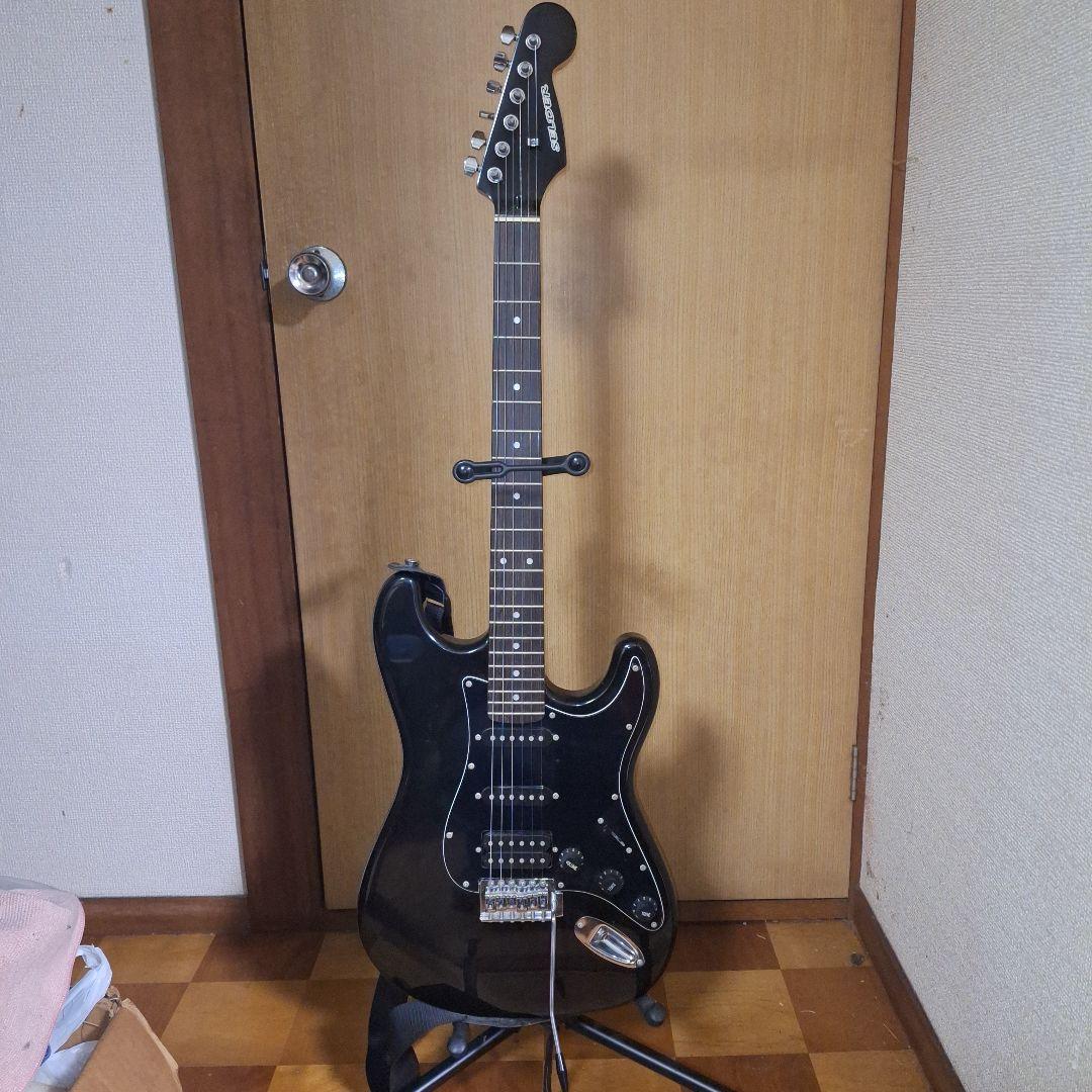 美品 SELDER 初心者向けエレキギター ストラトキャスター ブラック 黒