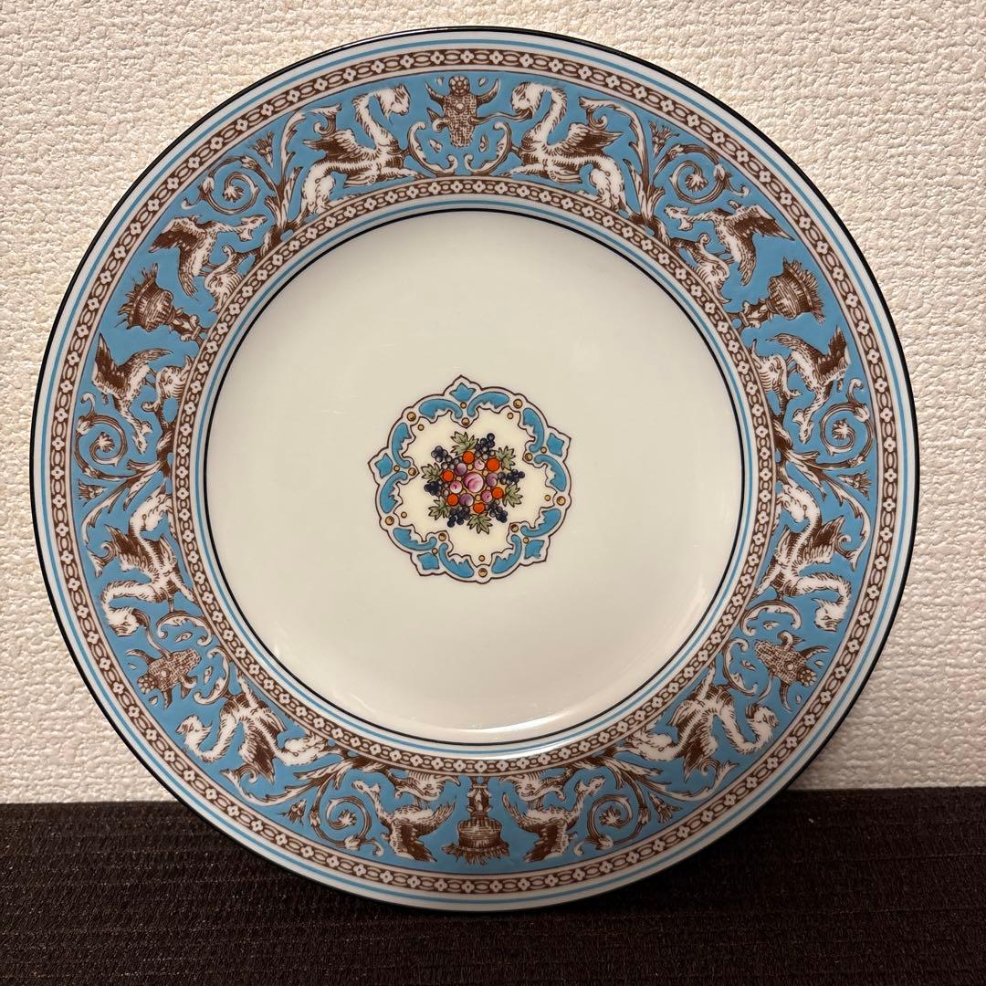 ウェッジウッド　フロレンティーン　ターコイズ　デザートプレート　20.5cm