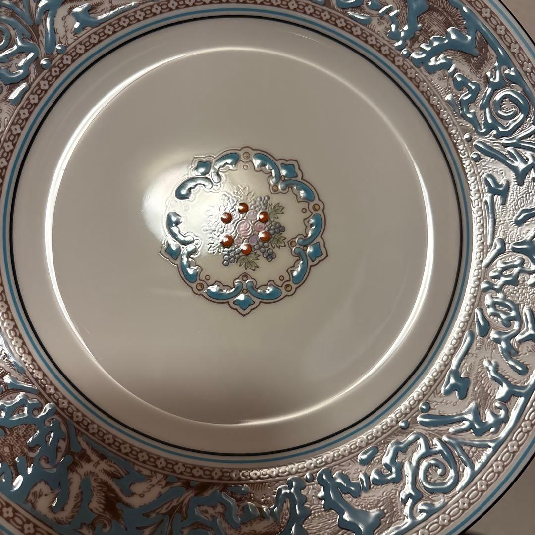 ウェッジウッド　フロレンティーン　ターコイズ　デザートプレート　20.5cm