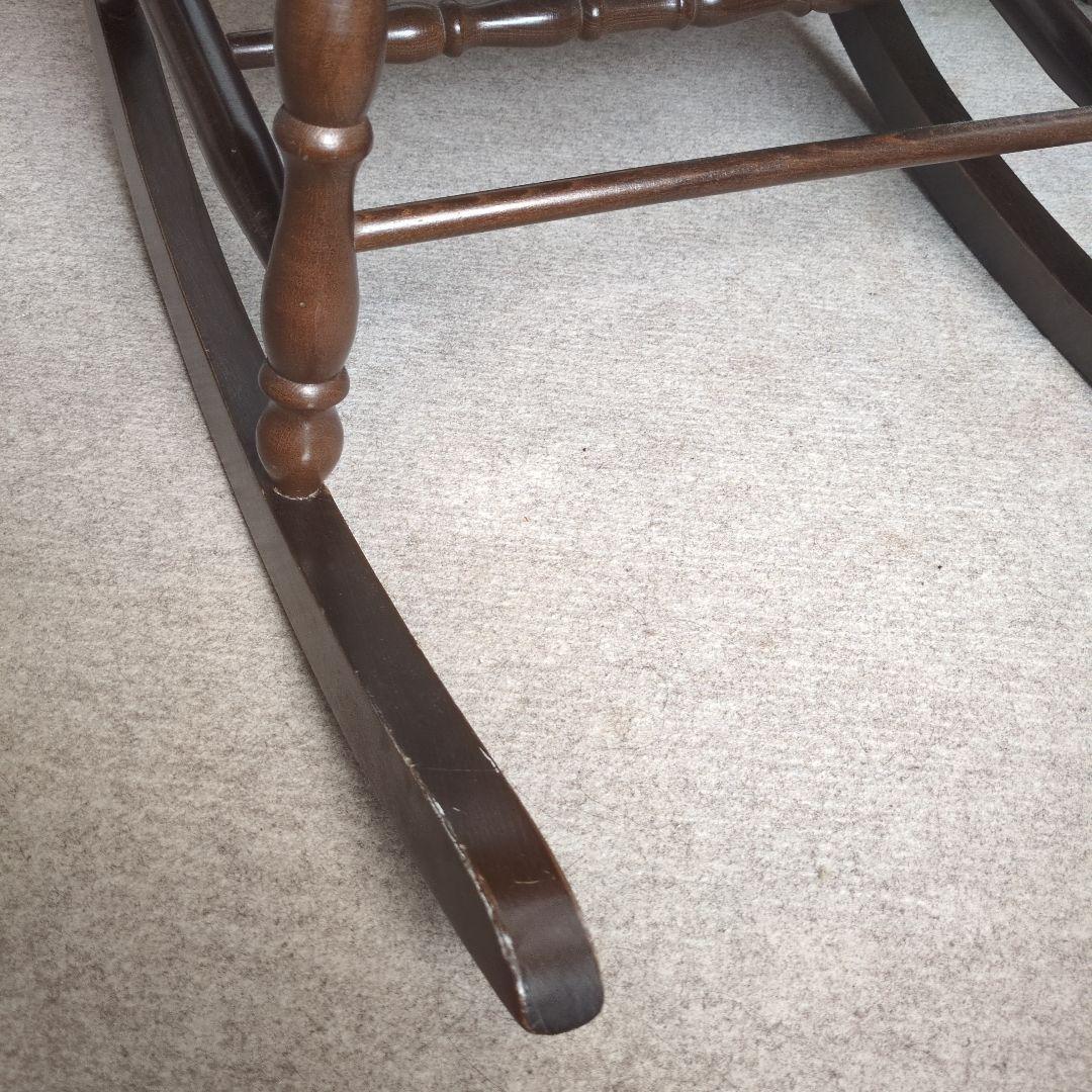 レトロ　ロッキングチェア 革張り