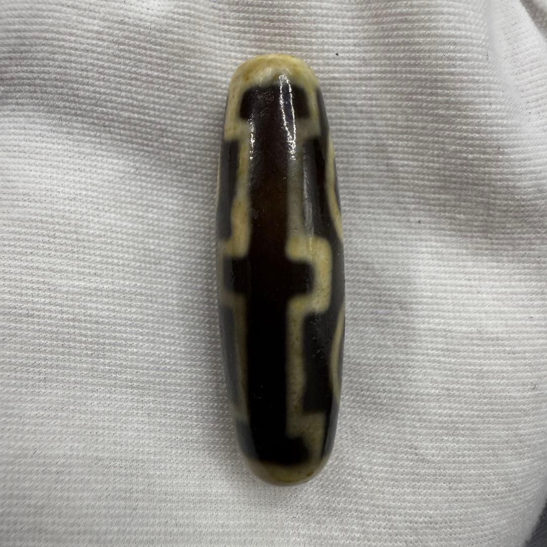 L068 壇城仏四眼希少天珠瑪瑙茶珠開運魔除け