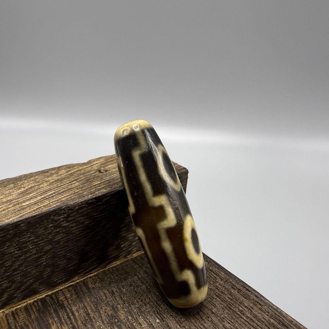 L068 壇城仏四眼希少天珠瑪瑙茶珠開運魔除け