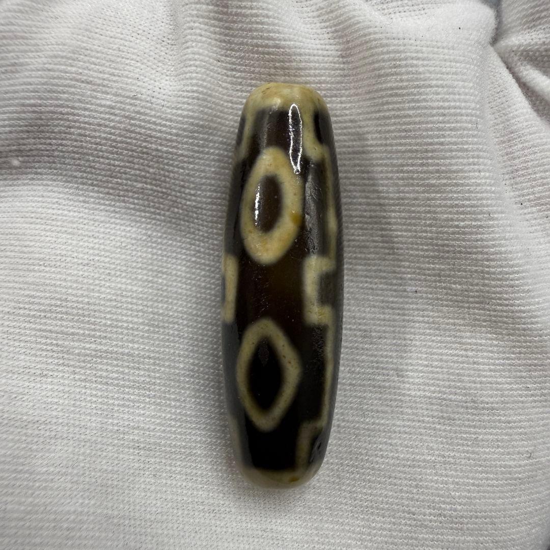 L068 壇城仏四眼希少天珠瑪瑙茶珠開運魔除け