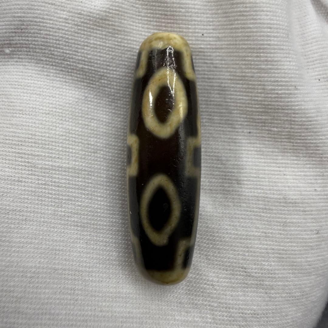 L068 壇城仏四眼希少天珠瑪瑙茶珠開運魔除け