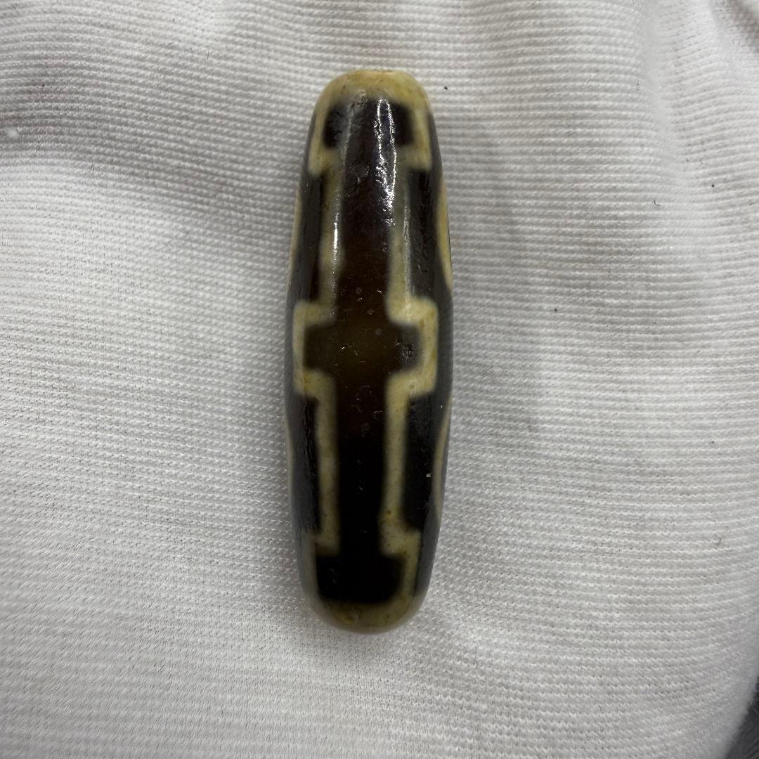 L068 壇城仏四眼希少天珠瑪瑙茶珠開運魔除け