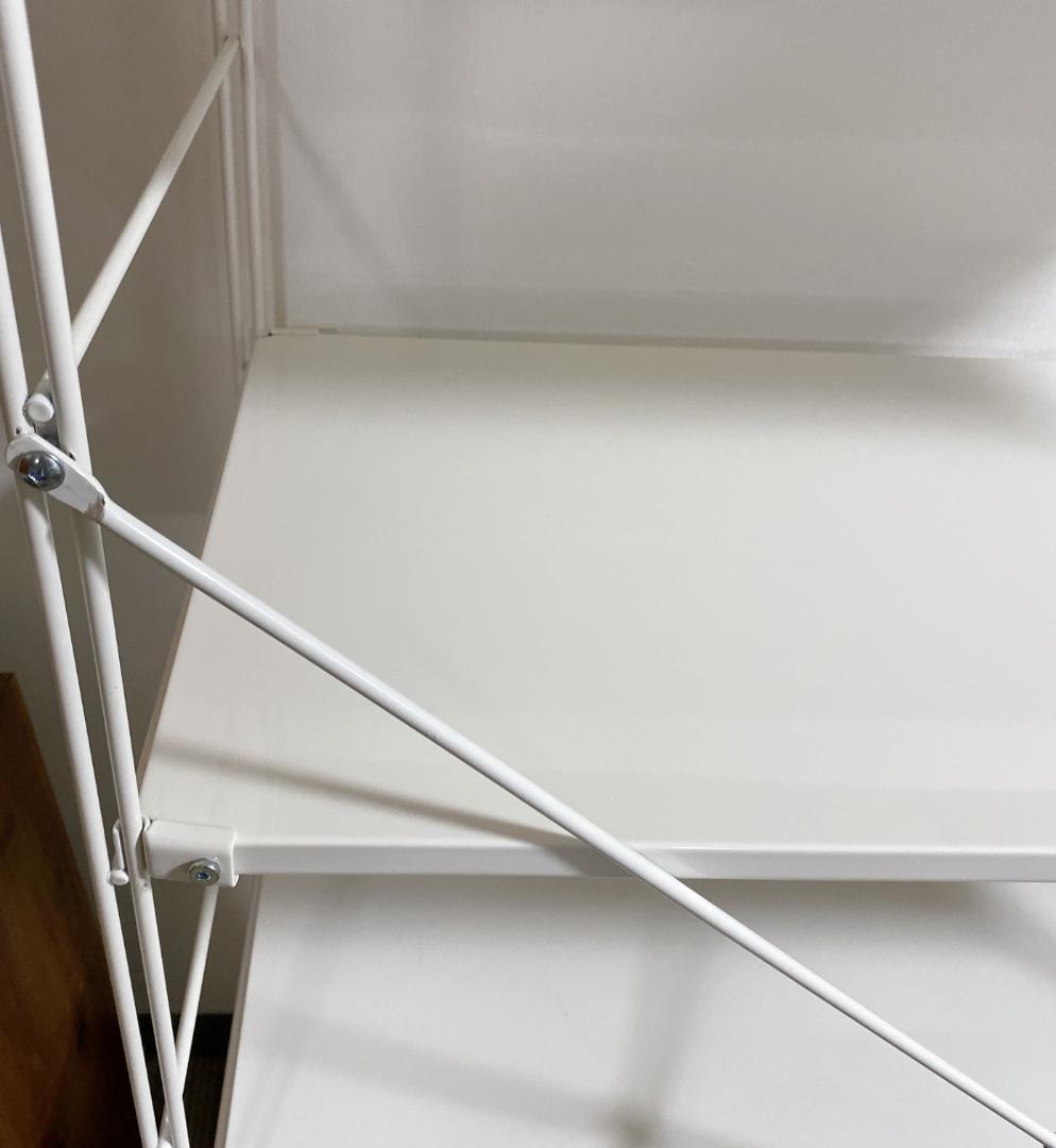 無印良品 スチールユニットシェルフ スチールラック 4段 ライトグレー