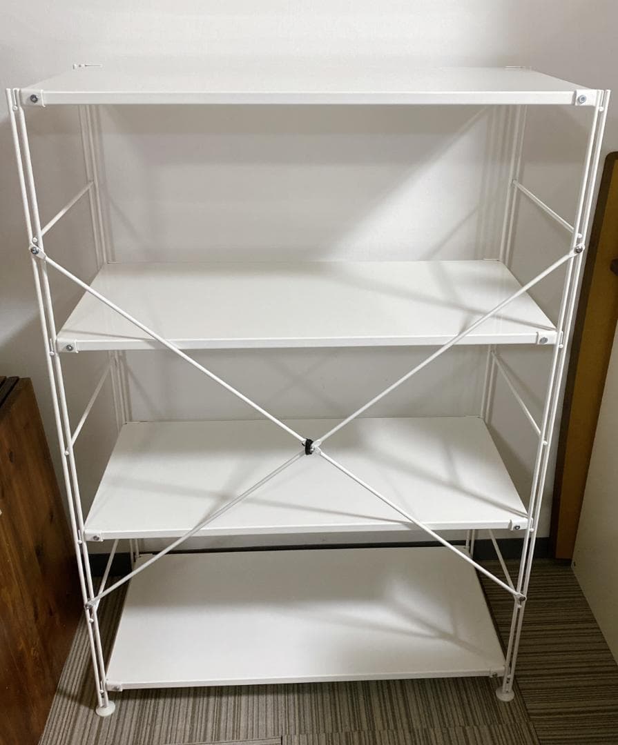 無印良品 スチールユニットシェルフ スチールラック 4段 ライトグレー