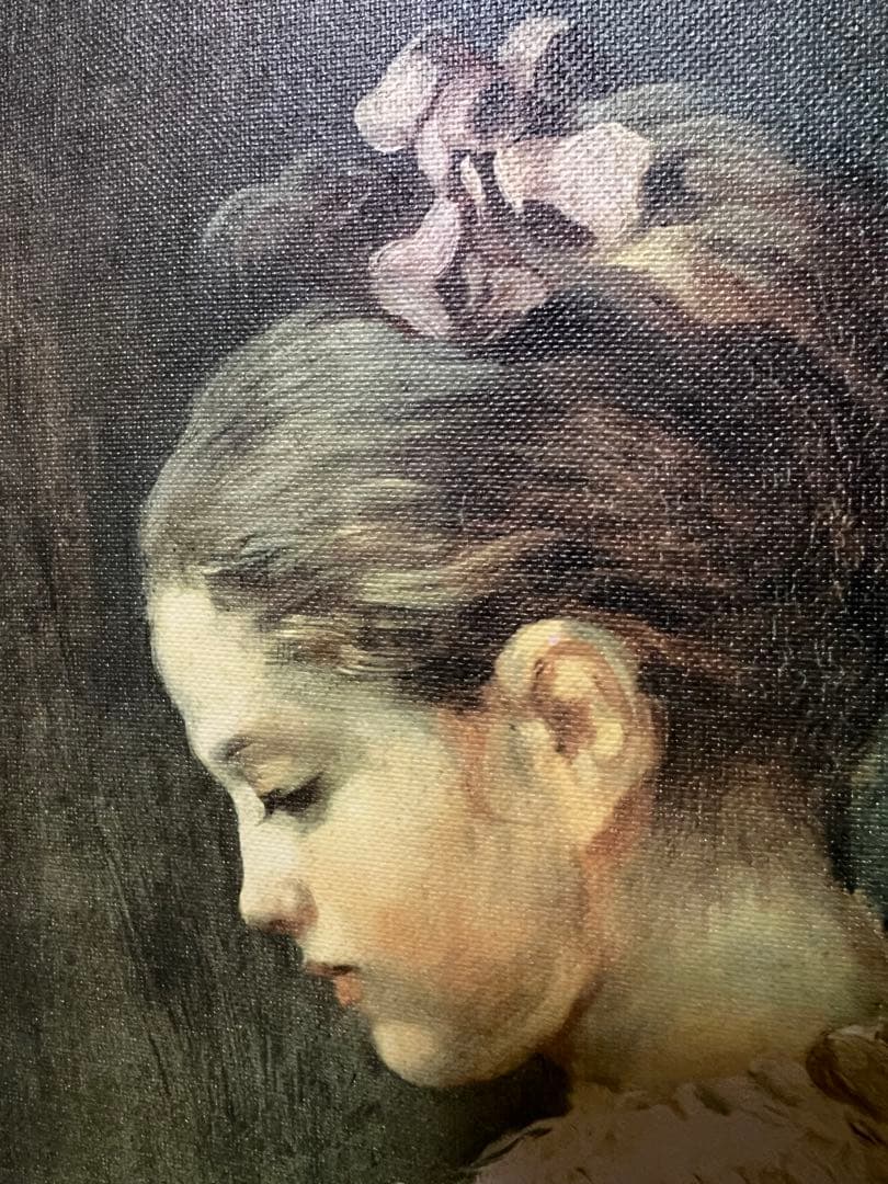 F10号　フラゴナール　読書する少女　複製画