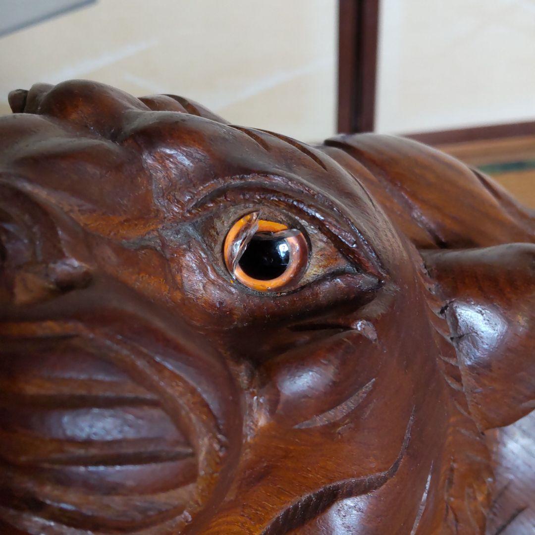 虎の置物 木彫り