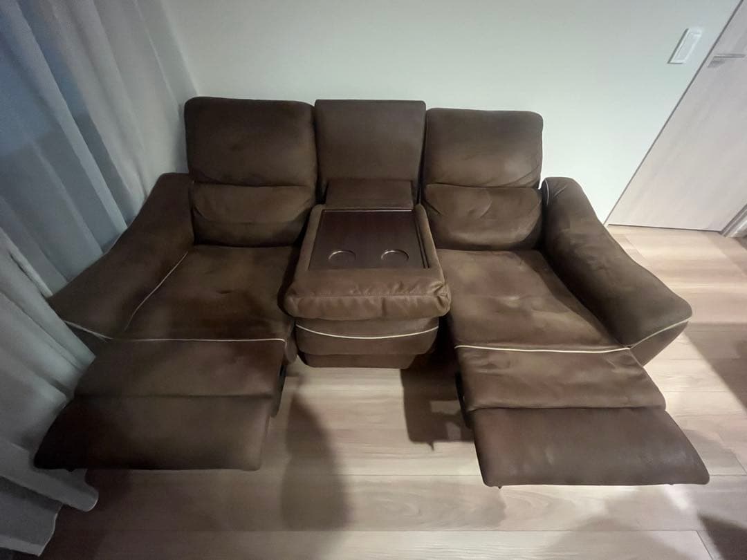 な*あ様 ブラウンリクライニングソファ 3人掛け