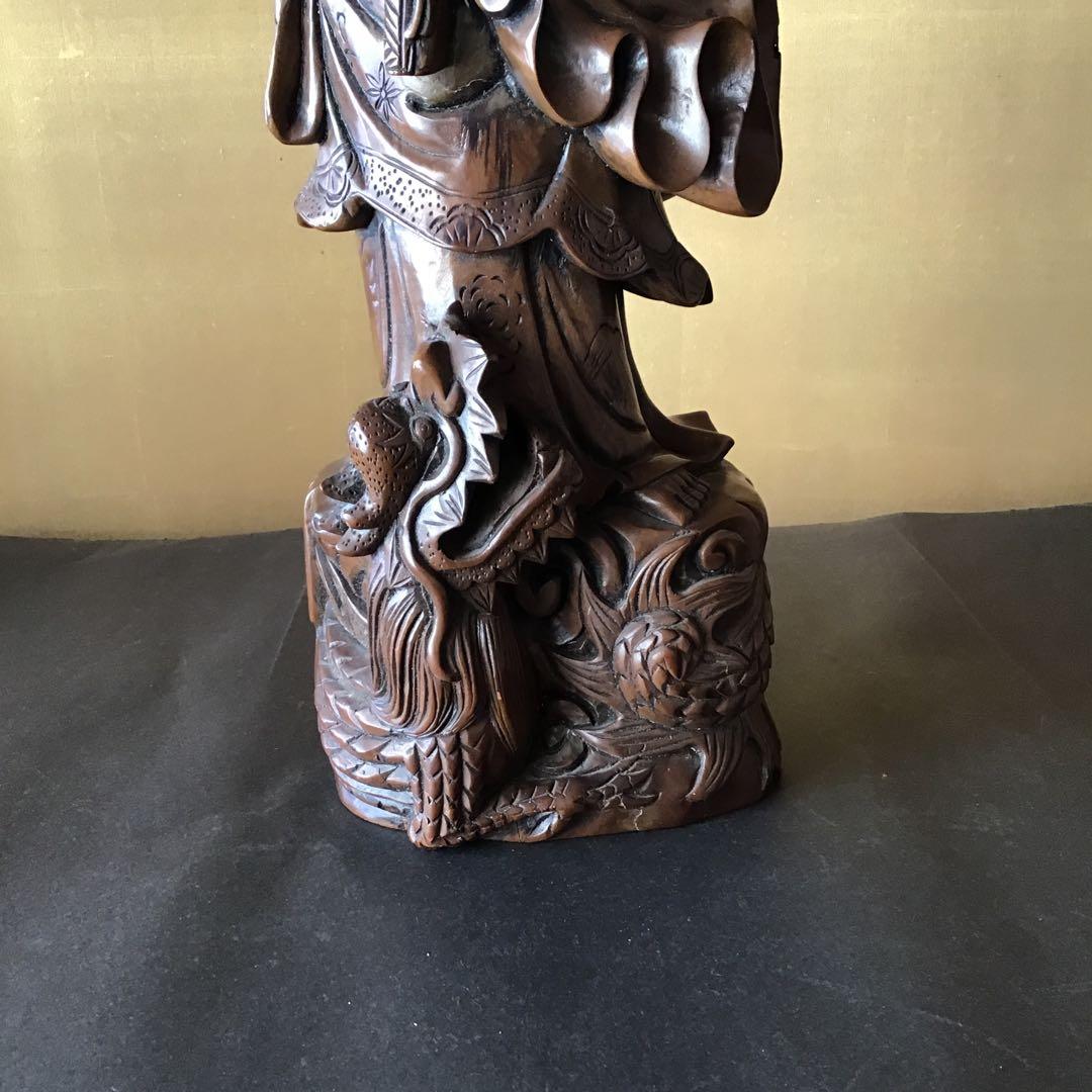 観音菩薩像￼木彫刻　　　　　　　　玄4