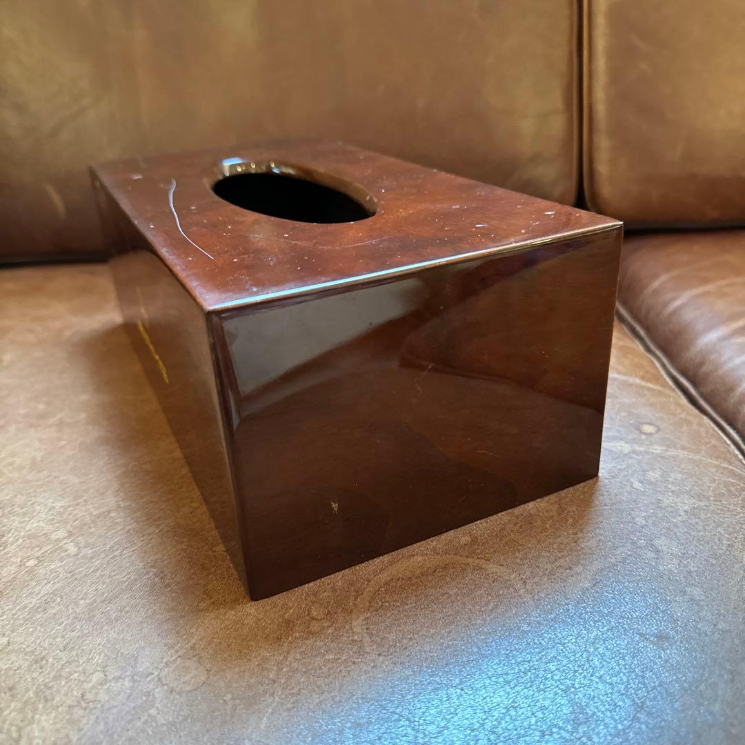 ウッド製ティッシュBOX※詳細不明　中古品
