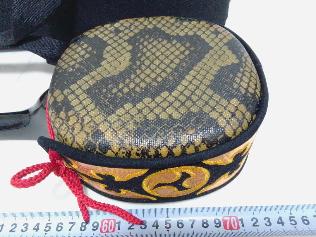 沖縄 三線 琉球 ケース付 全長約74cm 人工皮(破れなし）