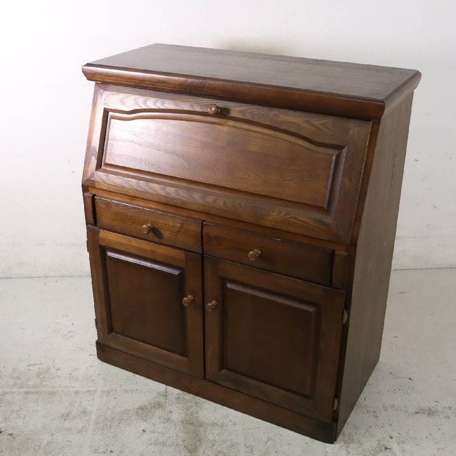 旭川家具 大雪木工 バロン 楢材 ライティングデスク ビューロー 書斎机