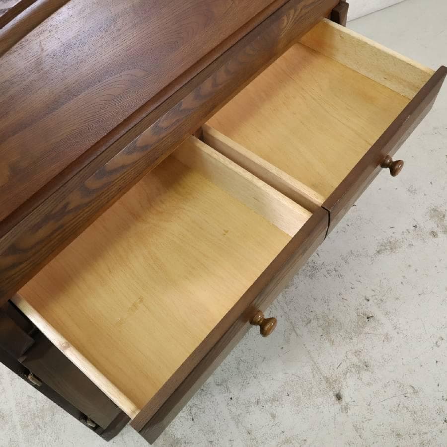 旭川家具 大雪木工 バロン 楢材 ライティングデスク ビューロー 書斎机