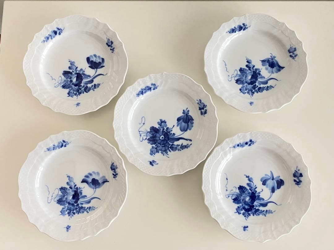 ロイヤルコペンハーゲン ブルーフラワー カーブ プレート 5枚 17.5cm