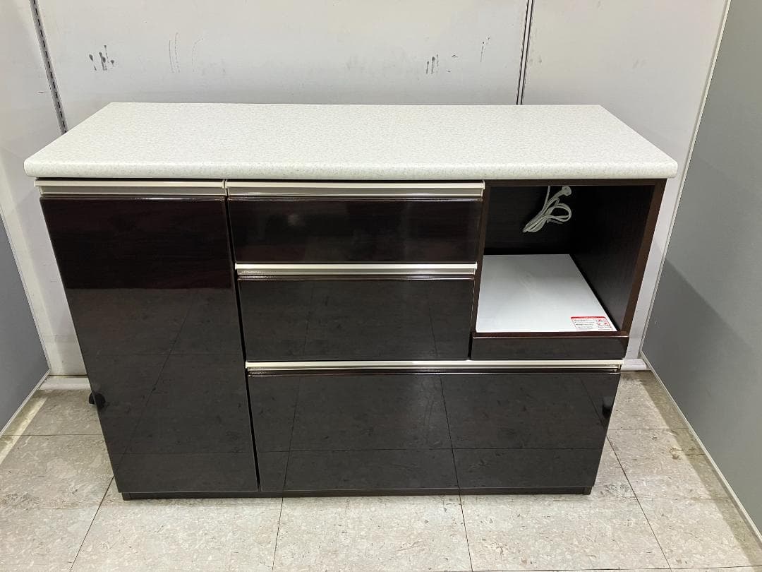 ニトリ レンジボード キッチンカウンター アルミナ2 120CTDBR ブラウン