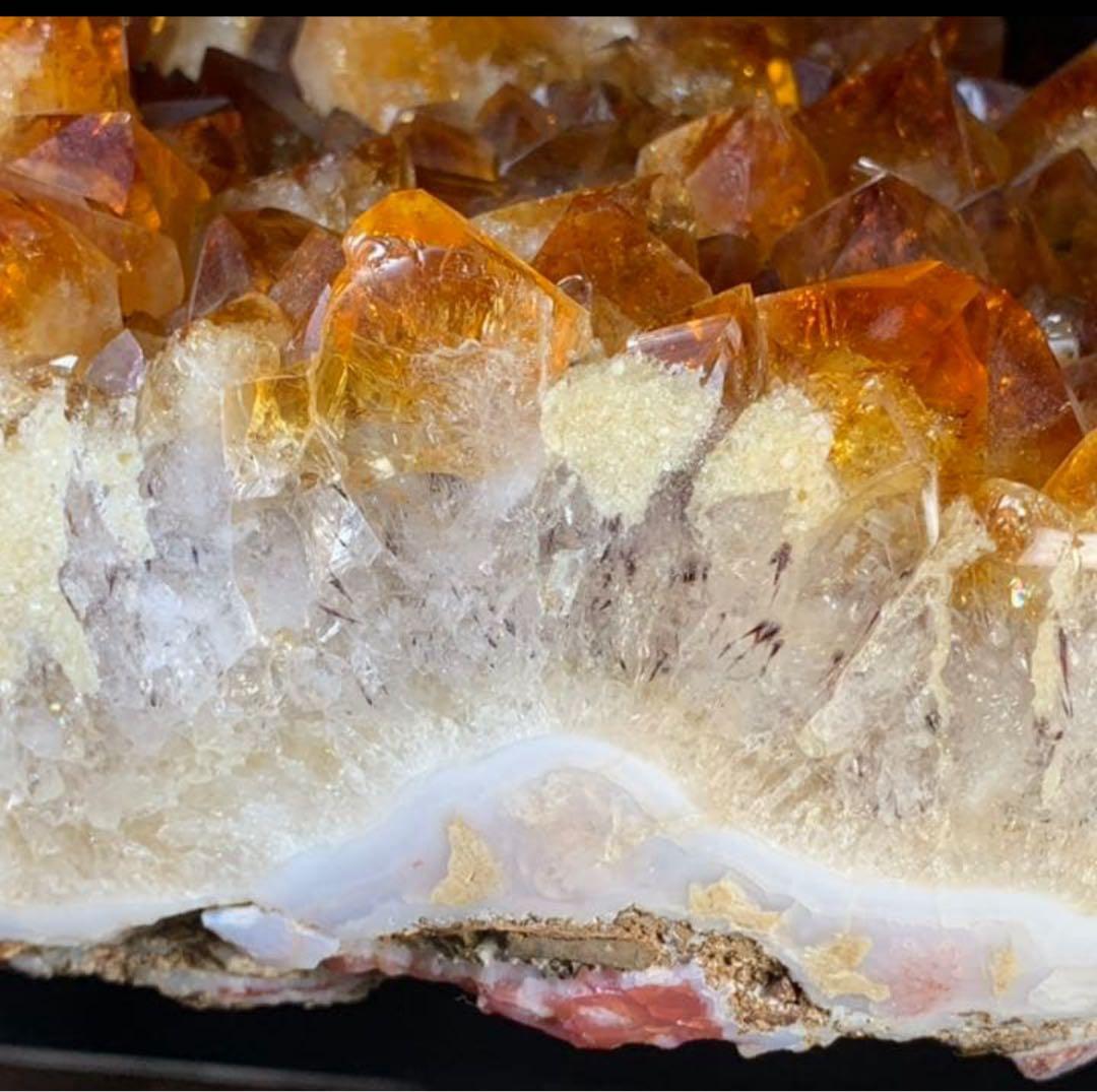 ALLSALE☆透明度有り☆結晶美☆ディープシトリン原石クラスター