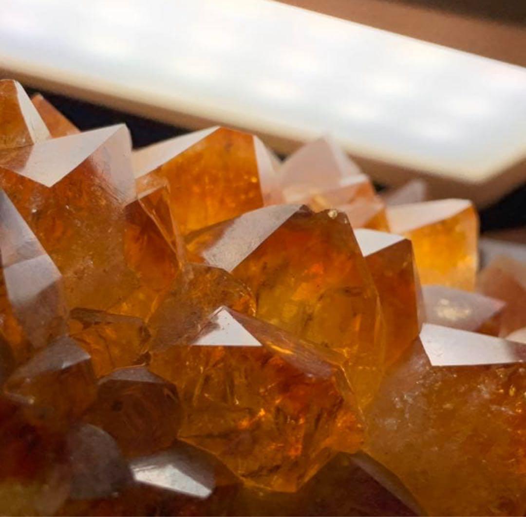 ALLSALE☆透明度有り☆結晶美☆ディープシトリン原石クラスター