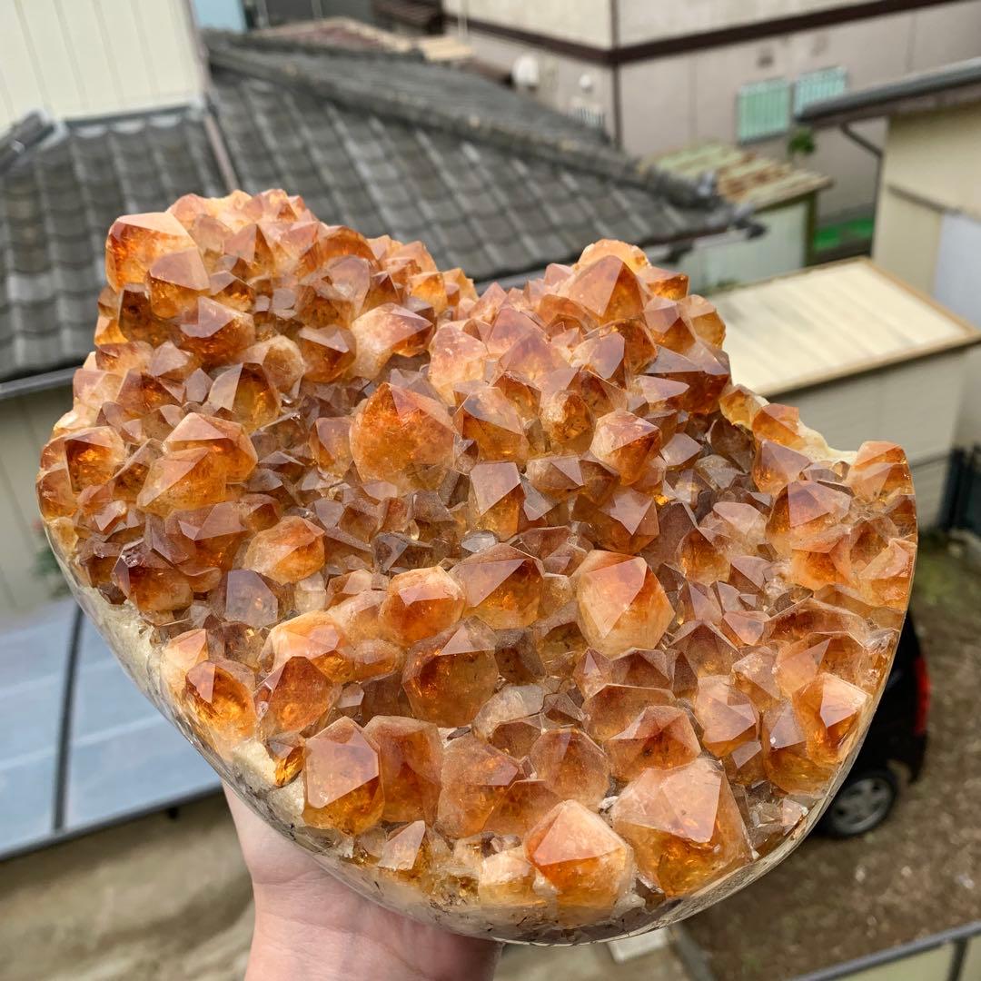 ALLSALE☆透明度有り☆結晶美☆ディープシトリン原石クラスター