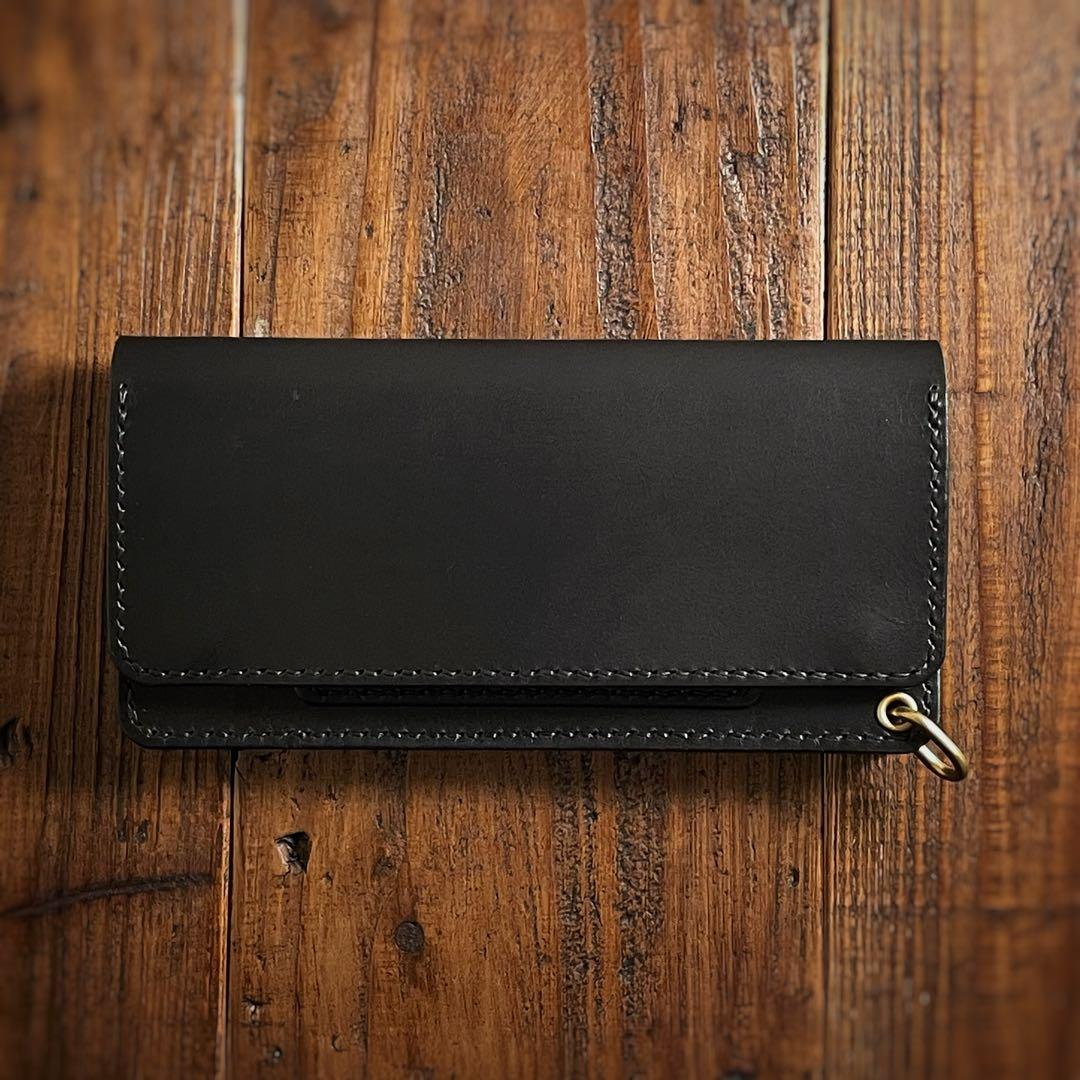 ロングトラッカーウォレット CORE カスタム CRUST ブラック シニュー