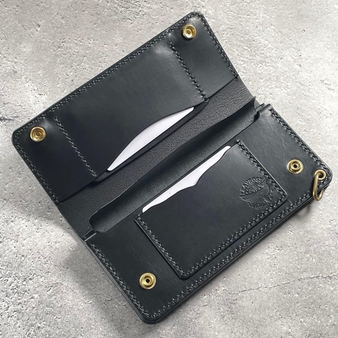 ロングトラッカーウォレット CORE カスタム CRUST ブラック シニュー