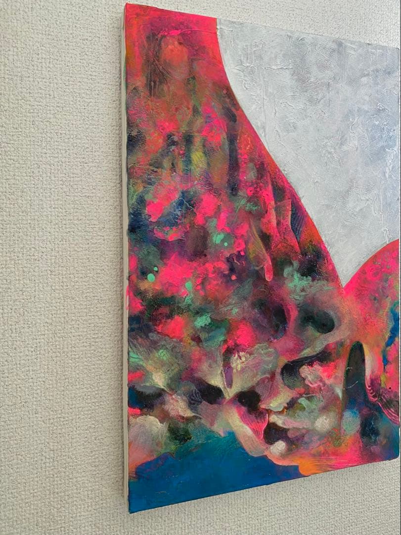 20240225 無題　P6号　アート　抽象画　アクリル絵の具　アナログ