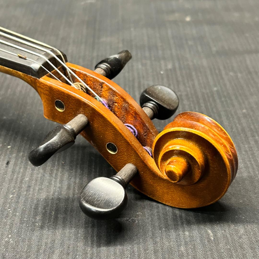 ▽Ed左横1029 カール・ヘフナー バイオリン ケース 弓 肩当 松脂