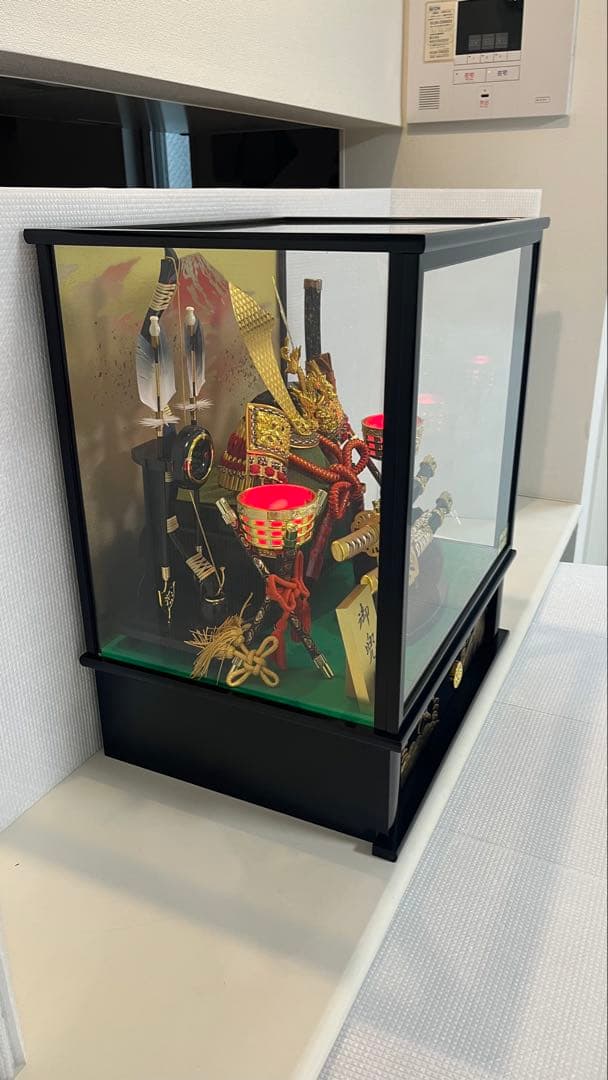 ⭐︎美品⭐︎ 兜飾り12号　オルゴール松明ライト付　端午の節句　5月飾り