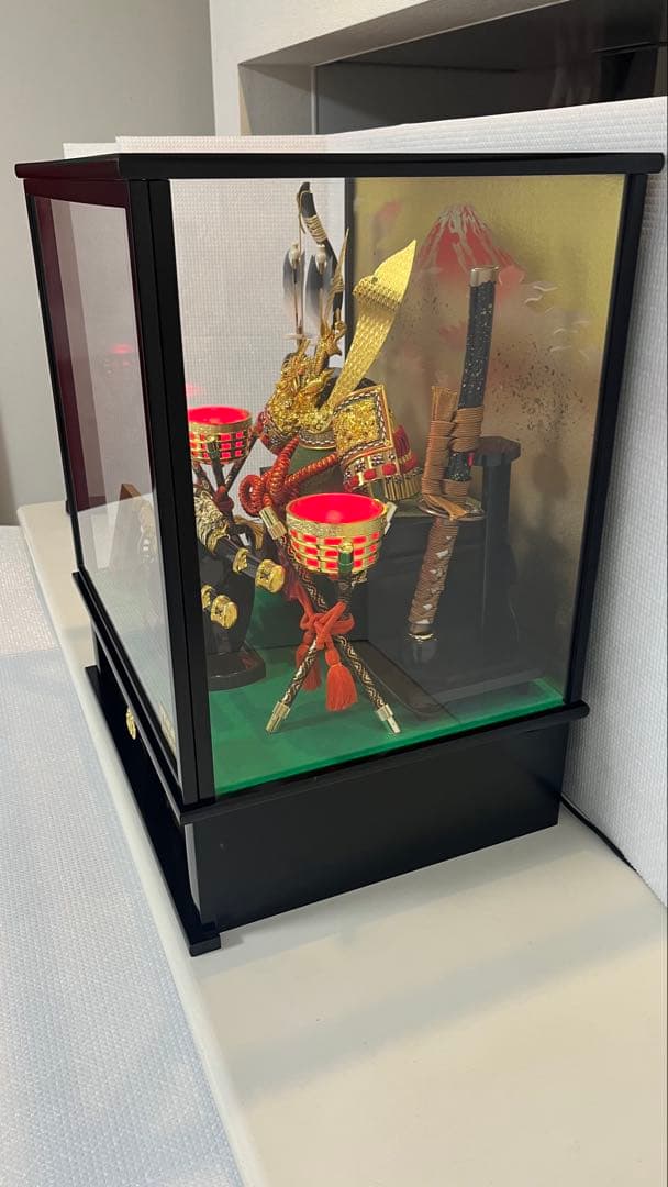 ⭐︎美品⭐︎ 兜飾り12号　オルゴール松明ライト付　端午の節句　5月飾り