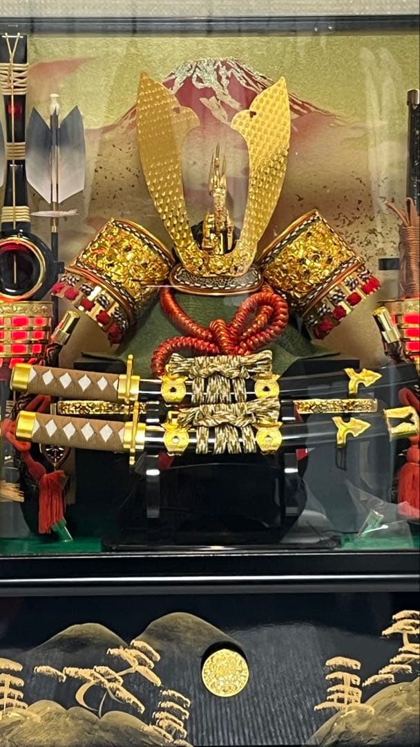 ⭐︎美品⭐︎ 兜飾り12号　オルゴール松明ライト付　端午の節句　5月飾り