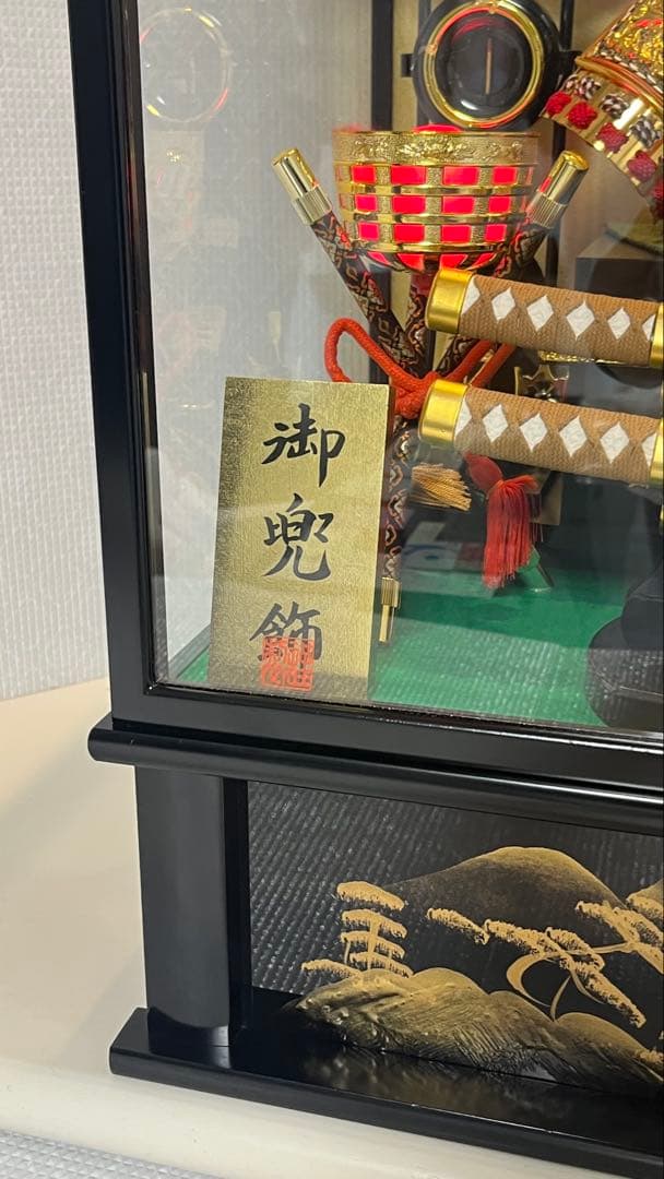⭐︎美品⭐︎ 兜飾り12号　オルゴール松明ライト付　端午の節句　5月飾り