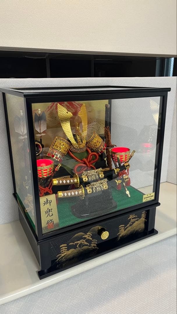 ⭐︎美品⭐︎ 兜飾り12号　オルゴール松明ライト付　端午の節句　5月飾り
