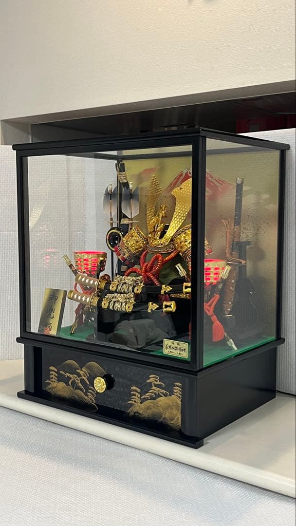 ⭐︎美品⭐︎ 兜飾り12号　オルゴール松明ライト付　端午の節句　5月飾り