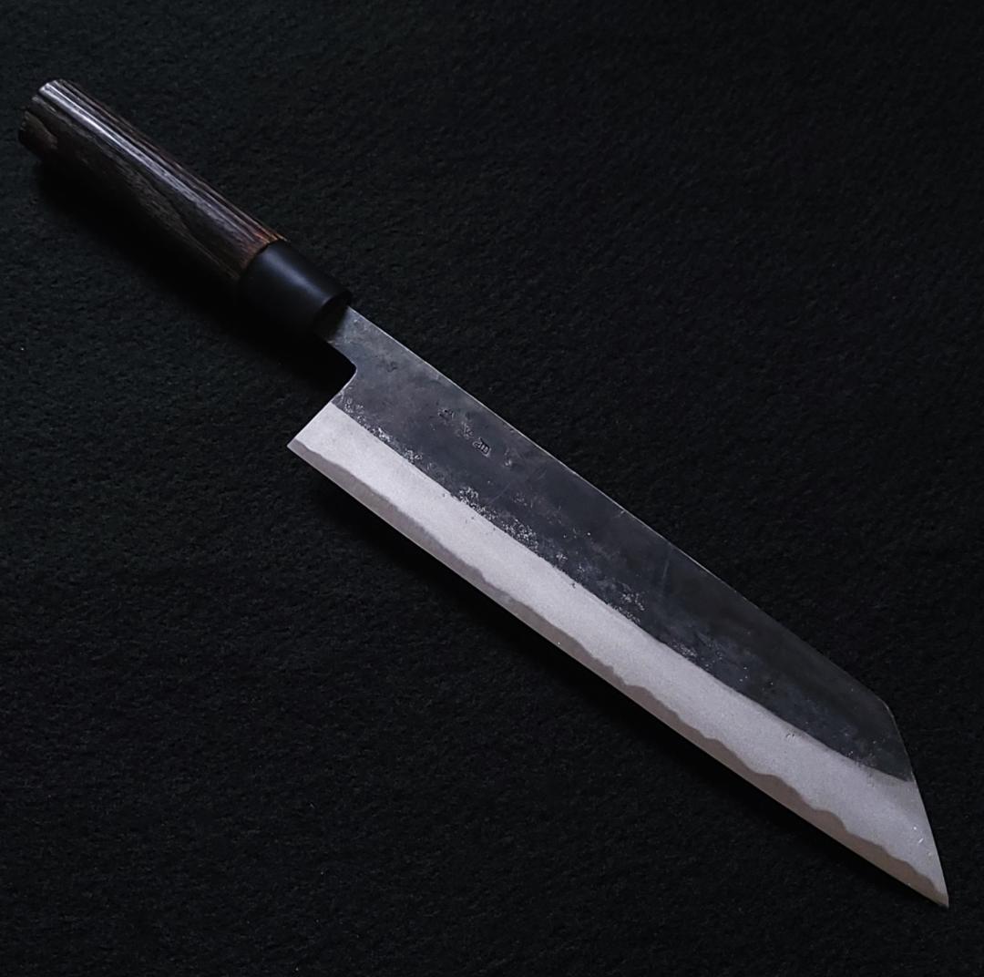 白紙２号 黒打 切付包丁 240㎜ G1516 焼栗柄 日本製 月光作