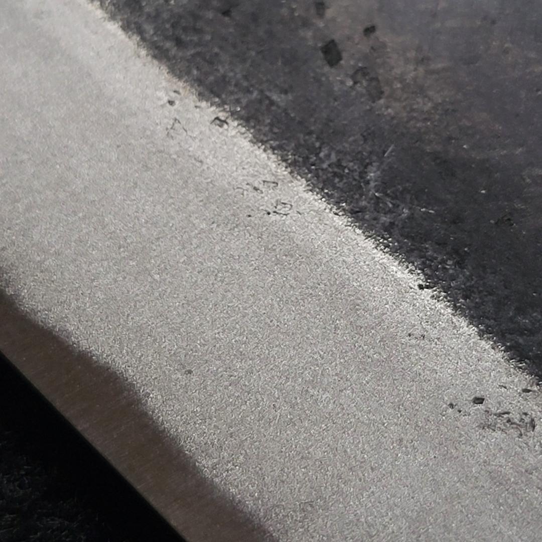 白紙２号 黒打 切付包丁 240㎜ G1516 焼栗柄 日本製 月光作